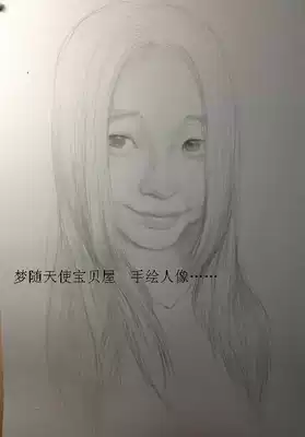 Personality portrait Pure hand-painted sketch portrait Custom portrait sketch original 8K portrait Girlfriend portrait