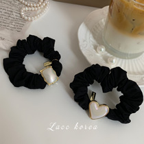 Large intestine hair ring female simple temperament ponytail rubber band Korea 2022 new high elastic head rope leather hair accessories