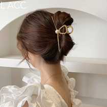 South Korea Autumn Winter Hemp Flower Grip Clip Hair Clip Female Rear Brain Spoon 2022 New Advanced Senses Hair Clip Hair Clip Accessories Women