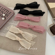 Autumn and winter velvet bow clip headdress hairpin 2022 net red new back head female side high-end sense