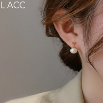 Korean small crowddesign natural pearl pendant earrings with light lavish superior Sensation Temperament Ear-Ears Pendant Female Ornaments