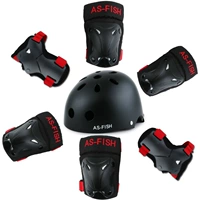 Черный комплект, шлем, защитное снаряжение