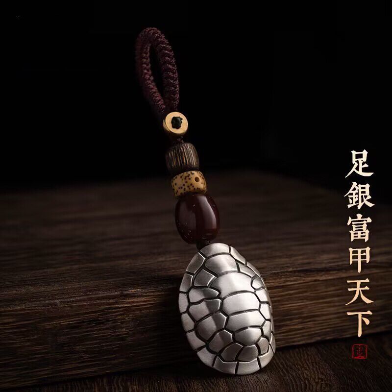 Pure silver beats mahjong to win money Divine Instrumental Mighty take the pot Hu carry the fortune of the men and women Mahjong Key buckle-Taobao