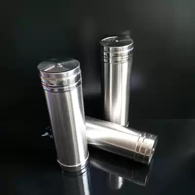 Highened coarse large stainless steel rotary seasoning bottle porous seasoning jar for barbecue seasoning bottle powder bottle pepper jar