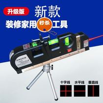 High-precision woodworking laser level for decoration Multi-functional green light small level for construction site tape measure