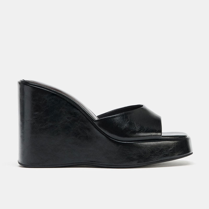 Za2026 Spring/Summer New Wedge Platform Mules Sexy Strap Height-Increasing Sandals Versatile Everyday Slippers for Women Za2026 Spring/Summer New Wedge Platform Mules Sexy Strap Height-Increasing Sandals Versatile Everyday Slippers for Women