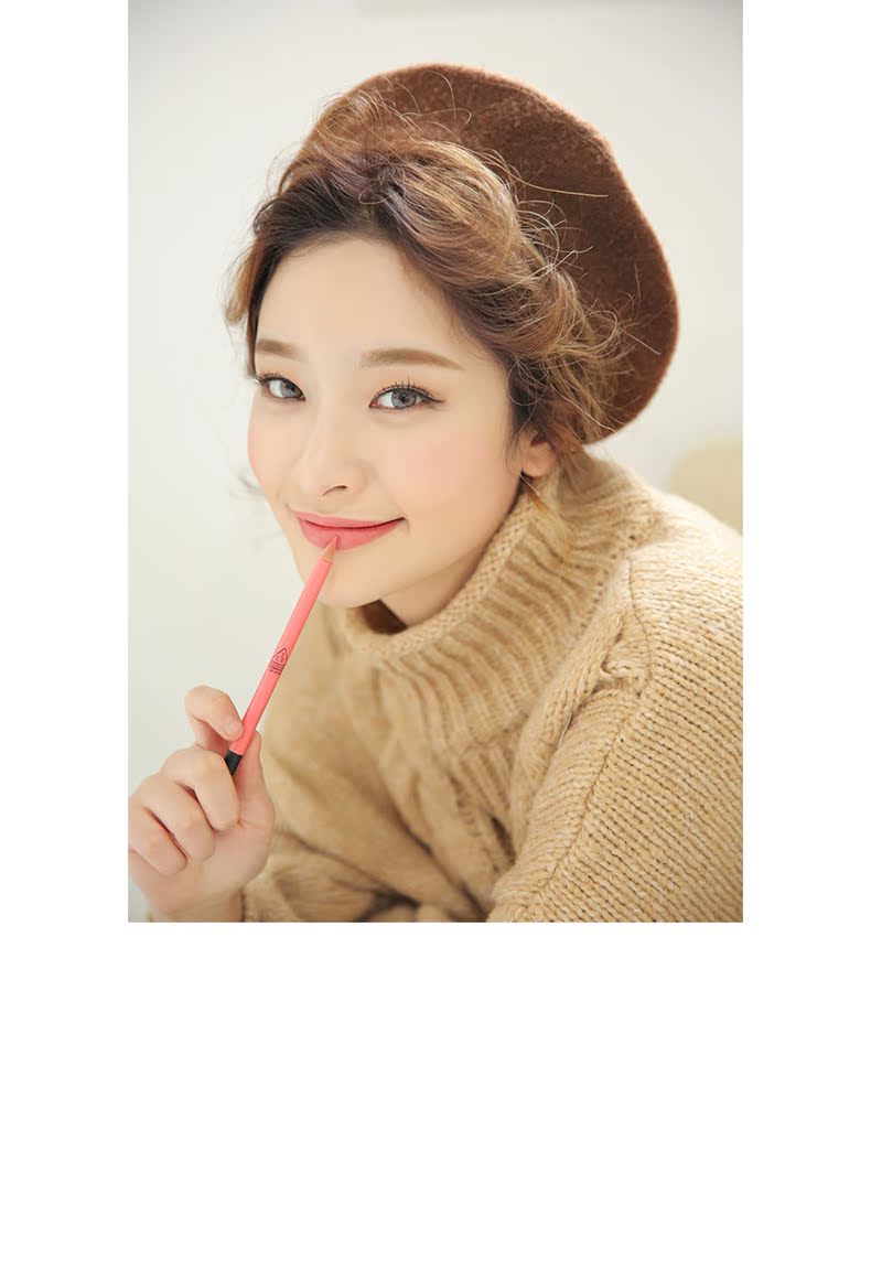 STYLENANDA chính thức 3CE V slim mỏng môi bút chì matte môi lót màu cao bảng màu son mamonde bút chì