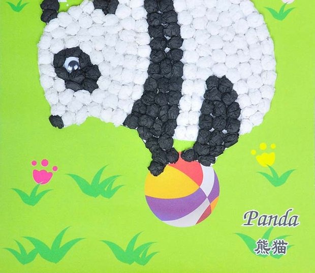 Trẻ em dán giấy crepe handmade mẫu giáo sáng tạo DIY nguyên liệu sản xuất gói vẽ tay đồ chơi giáo dục thế giới đồ chơi
