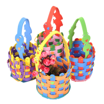 EVA woven basket hand woven flower basket Children DIY creative handmade toys kindergarten material package