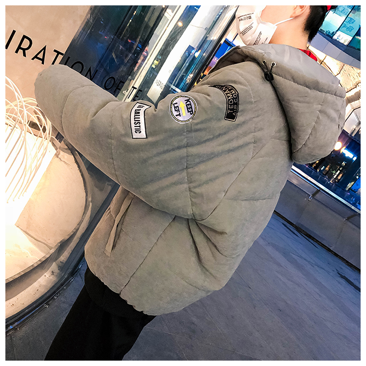 Phong cách Harajuku mùa đông sản phẩm mới dày áo ấm nam áo khoác nam thương hiệu hip hop cotton áo khoác lỏng lẻo trùm đầu áo bomber nam