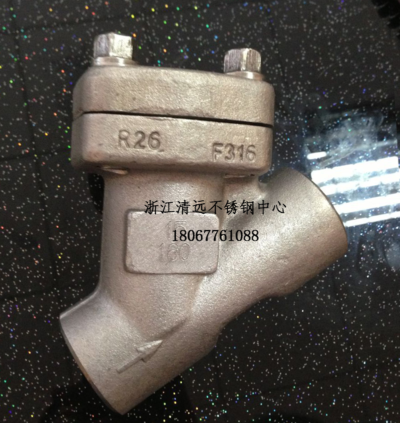 304 316 stainless steel high pressure filter forged Y-shaped threaded socket welding 800LB carbon steel 160KG