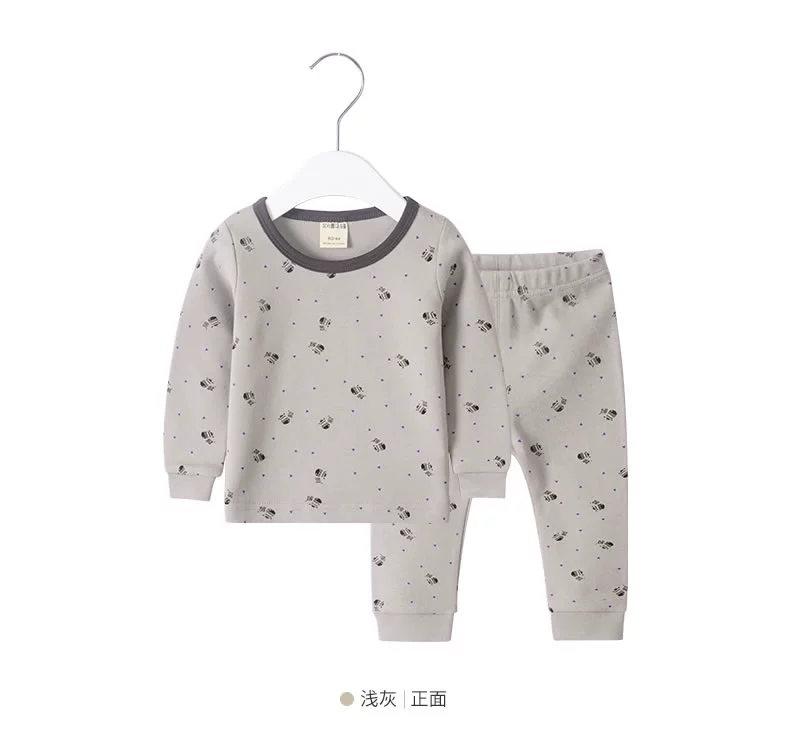 Quần áo trẻ em quần áo bé trai mùa thu quần dài quần bé mùa thu đặt cotton 1-3 tuổi Đồ ngủ bé quần áo ấm mùa thu quần áo cotton cho bé gái