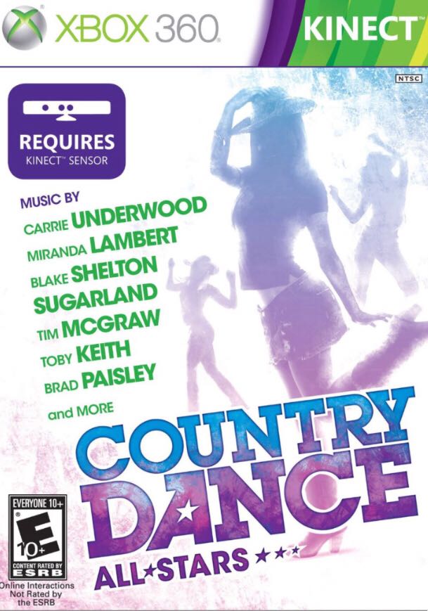 XBOX360 game disk kinect country dance all-star somatosensory (5 starts, 6 SF)