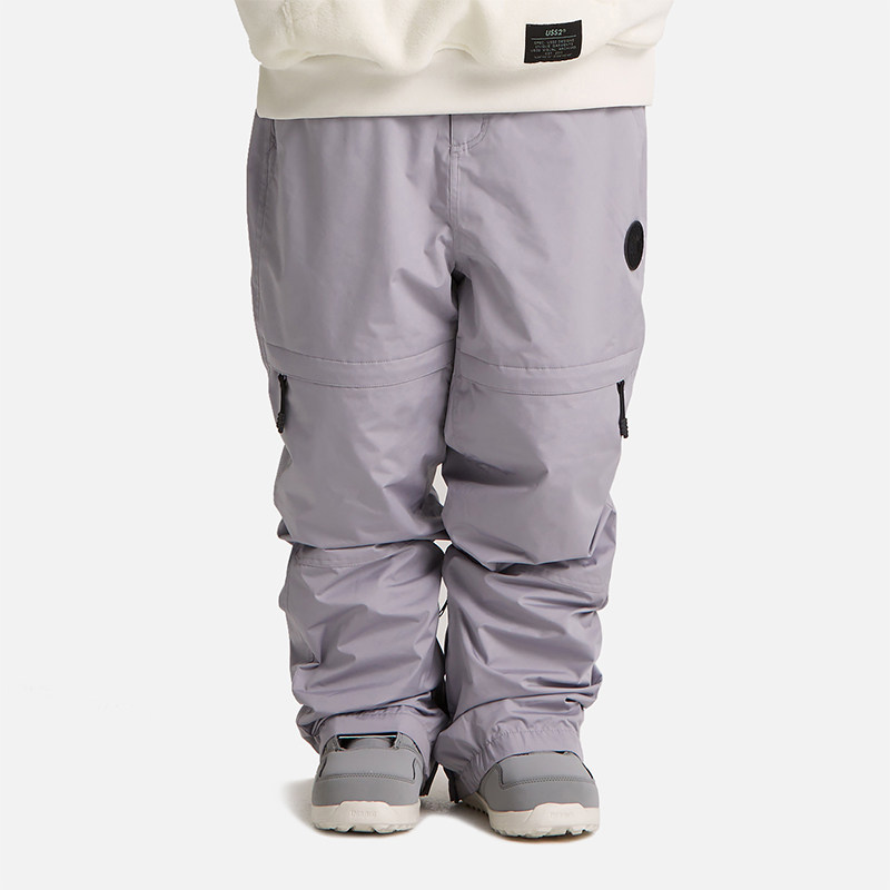 2122 Winter new Korea uss2 Veneer Ski Pants for men and women windproof and waterproof, breathable and warm black KSP004