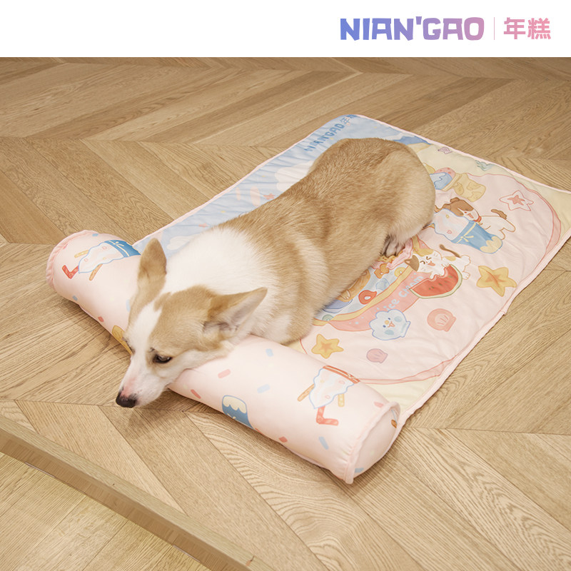 (Rice cake NianGao) summer cool fabric ice silk pet blanket cat litter dog mat cool mat ice mat anti-bite