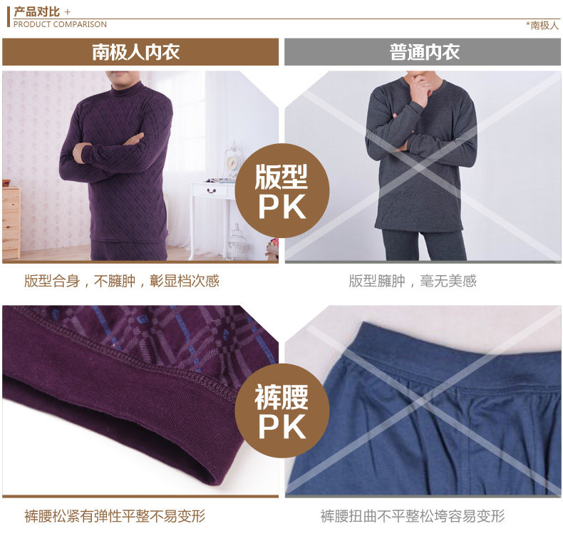 Sous-vêtement thermo personne âgée N104D10121 en coton - Ref 767478 Image 47