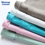 WASSUP LEMON Хлопковая футболка подходит для мужчин и женщин для отдыха для влюбленных, короткий рукав, оверсайз