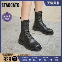 Sagatto Winter New Martin Boots Slim Boots Female English Boots Women Boots 9YJ02DZ0