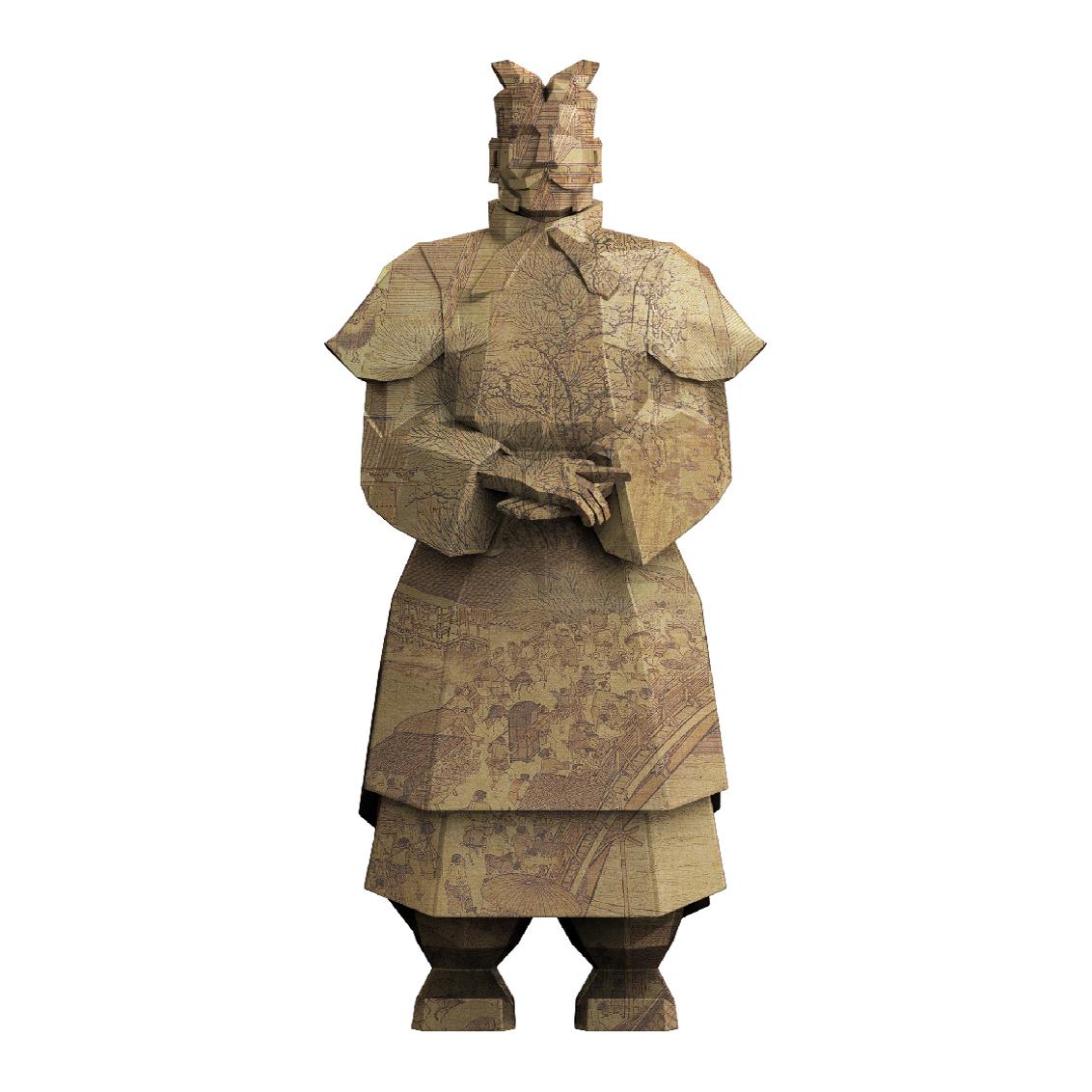 THISARMY這就是俑《紫甲》陜西兵馬俑模型二次元電鍍模型295mm