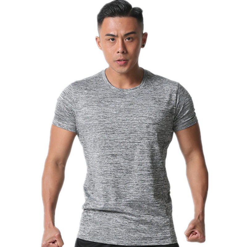 Outdoor quick-drying T-shirt men's summer round neck short-sleeved breathable quick-drying clothes outdoor loose large size fitness sweatshirt