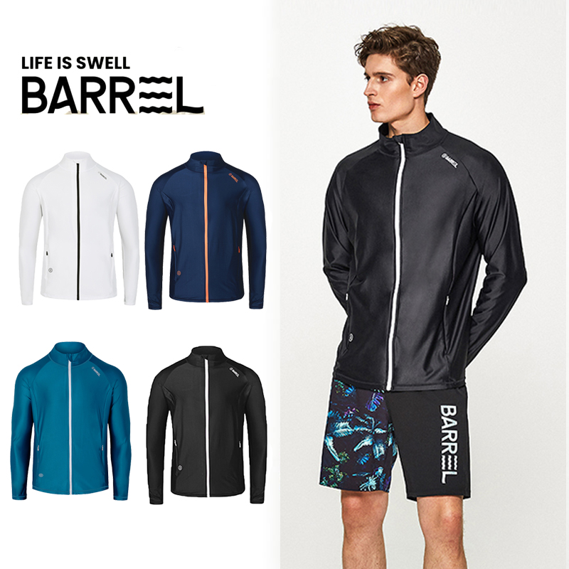 BARREL Men's Herry water loose edition zipper cardigan Sunscreen quick-drying opaque surf suit Sports suit