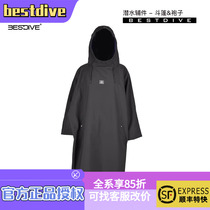 BESTDIVE Diving Windproof Warm Cloak Swimming Surfing Free Diving Bathrobe Scuba Insulated Changing Bathrobe
