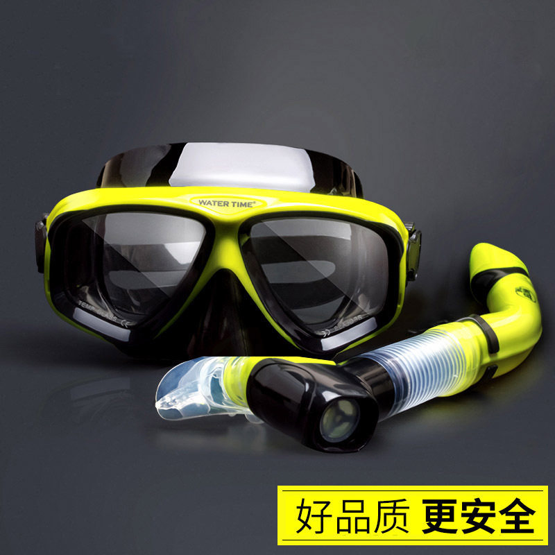 Snorkeling Sambo equipment adult diving goggles full dry suction tube set diving swimming myopia mask mirror