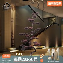 Sales office Hotel lobby Shopping mall landscape Floor-to-ceiling sculpture Metal ornaments Wrought iron soft decorations Lucky welcome pine