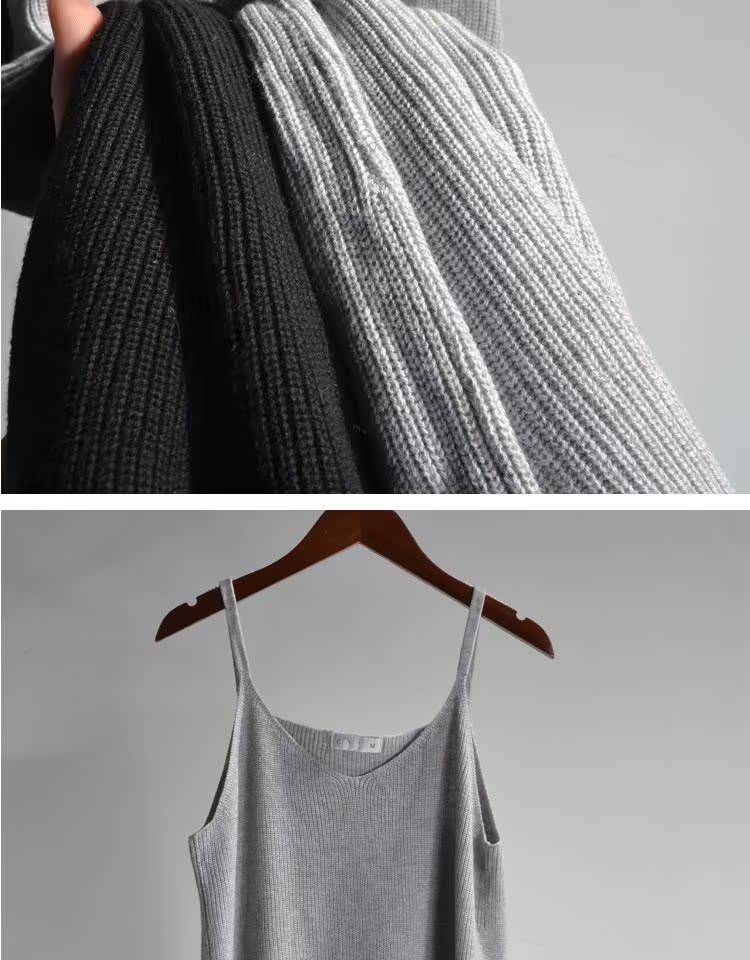 -4 Camisole nữ rời đoạn ngắn bên trong mặc phiên bản Hàn Quốc của áo phông có hương vị Hồng Kông chạm đáy áo dệt kim quần áo tập gym nữ