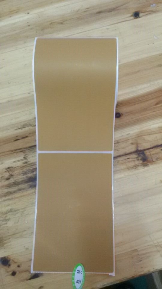 Color Coated Paper 100*150 Cowhide Brown Brown Self-Adhesive Barcode Label Sticker in Stock