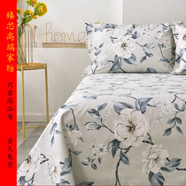 Customized old coarse cloth bed sheets three-piece bedding set tatami pure cotton 100 canvas thickened pillowcase for four seasons