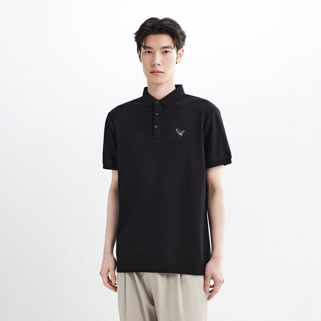 PEACEBIRD Men's Summer Lapel Short Sleeve T-Shirt Cool Casual POLO Shirt