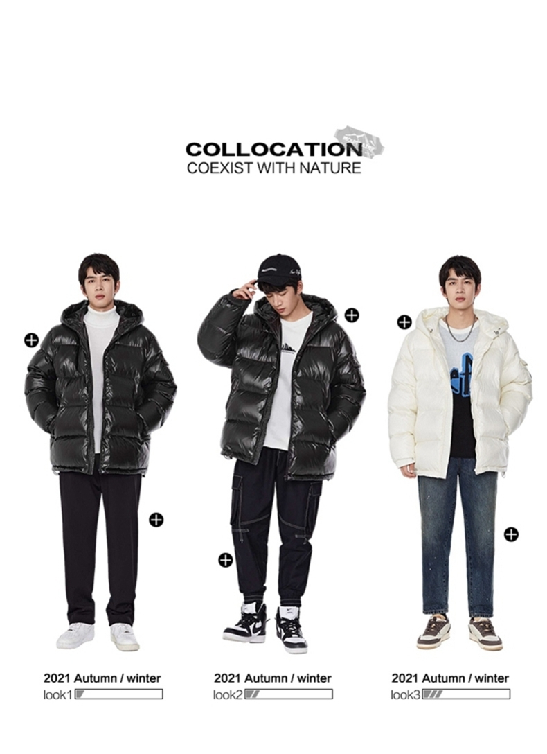太平鸟 男士连帽短款羽绒服 图12