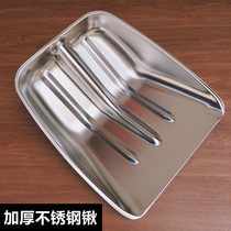 Thickened Stainless Steel Push Snow Shovel Wood Hatching Feed Bull Pig Manure Shovel food Shovel Head Corrosion Protection Vintage Shovels