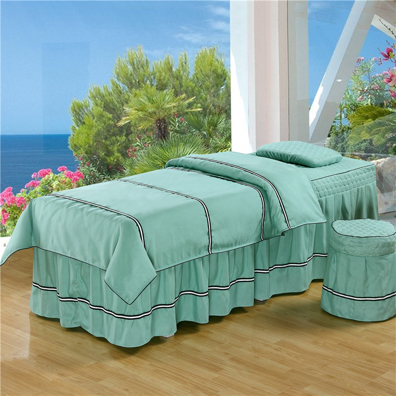 Beauty khăn trải giường gia đình bốn đơn giản vẻ đẹp spa thẩm mỹ viện massage trị liệu bedspread châu Âu màu tùy chỉnh rắn đầu vuông - Trang bị tấm mua khăn trải giường spa