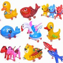 Pull line toy rushing to the air stall toy pull car animal toy pull line animal balloon