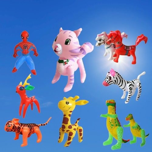 Large number inflatable animal inflatable dinosaur tiger giraffe Oskin stock stall with balloon leather goods