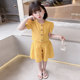 Girls' summer suit 2023 new children's net red foreign style fashionable girl baby summer fried street children's two-piece set