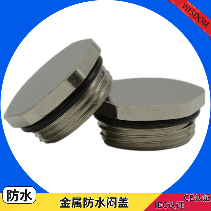 Metal stuffy cover brass nickel-plated choke plug waterproof plug head equipment redundant hole blocking parts M16M20*1 5M25M32
