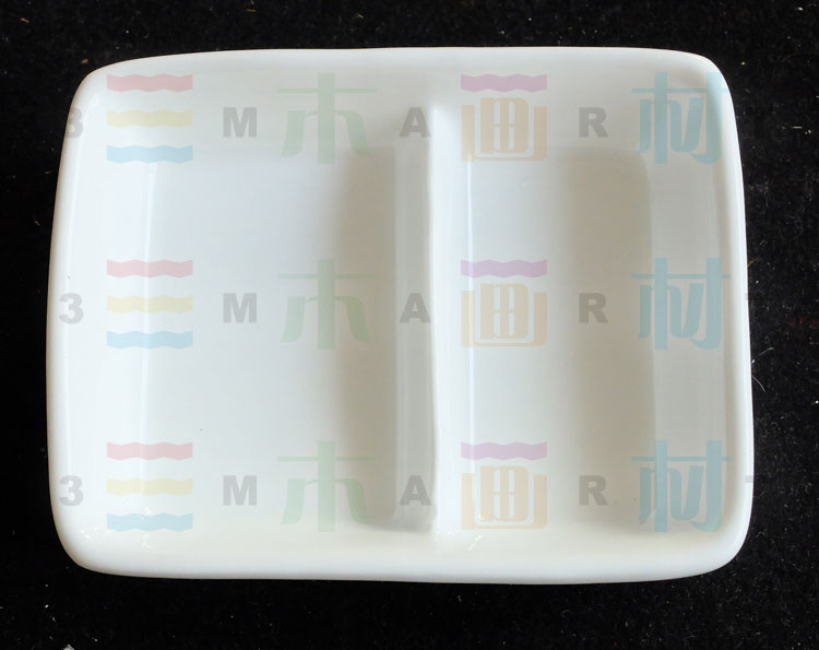 Full 3 Handling of calligraphy country painting with ceramic color palette square two lattice porcelain tray painting and calligraphy porcelain disc ink tray-Taobao