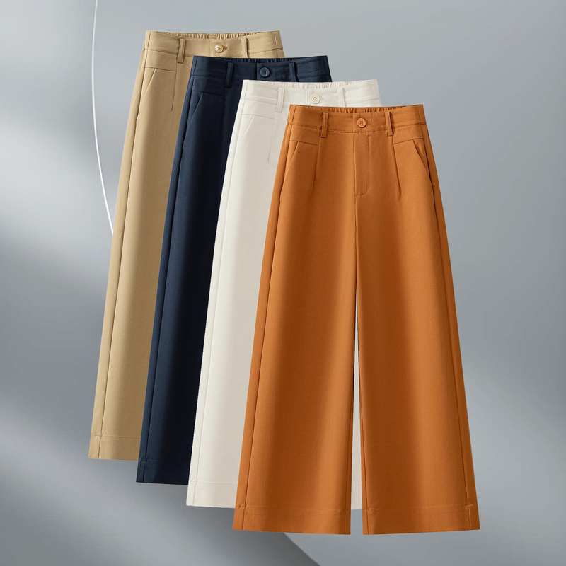 2026 Autumn New Wide-Leg Pants for Women, Loose High-Waisted Slimming Casual Straight Pants, Versatile Draped Nine-Point Pants 2026 Autumn New Wide-Leg Pants for Women, Loose High-Waisted Slimming Casual Straight Pants, Versatile Draped Nine-Point Pants