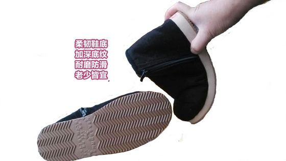 Traditional handmade children's cotton shoes home non-slip thickened winter baby warm shoes corduroy adult men and women