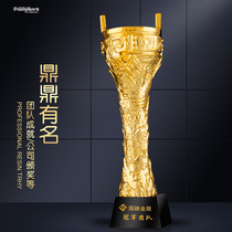 Crystal Trophy Customised To Be Creative Metal Company Awards Employees Thumbs Little Golden Man Honor Champion