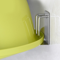 Stainless steel washbasin holder non-perforated storage rack wall-mounted bathroom bathroom washbasin adhesive hook hanger storage rack