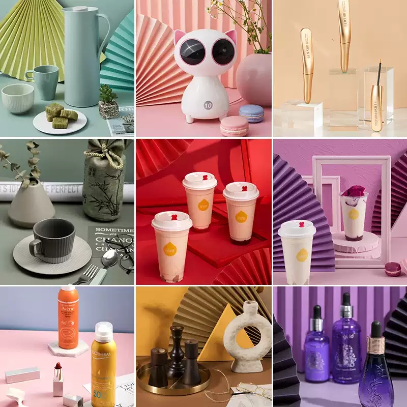 In wind photographic props photobackbackpaper Morandi shoot background double side pure background wall products still life food milk tea beauty decoration background fabric business scene arrangement