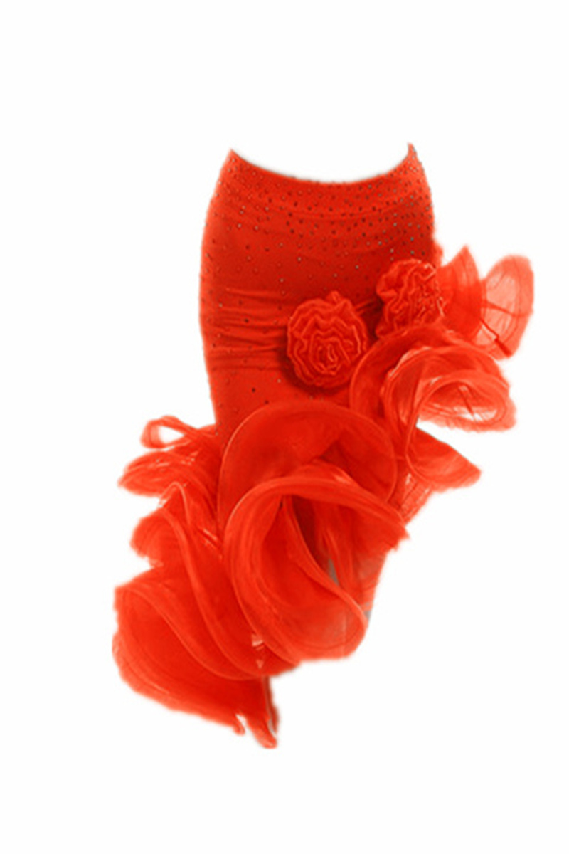 Children's Latin dance skirt female dance skirt adult new lower body skirt exercise suit short skirt fishbone skirt