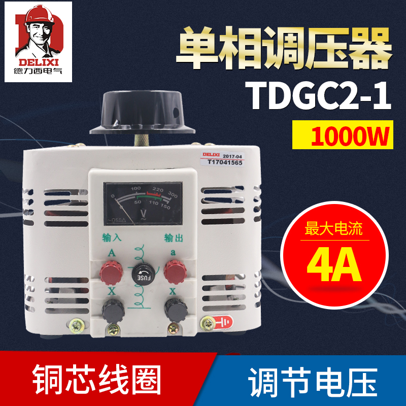 Delixi voltage regulator single phase 220v high power 1000w regulator TDGC2 1kva adjustable 0v-250v