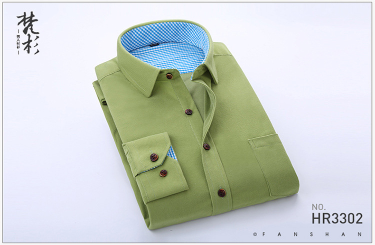 Áo sơ mi của làng Corduroy áo sơ mi nam trung niên 60-70 tuổi cho biết ông ngoại mặc áo nhung mùa xuân áo sơ mi lụa cao cấp nam