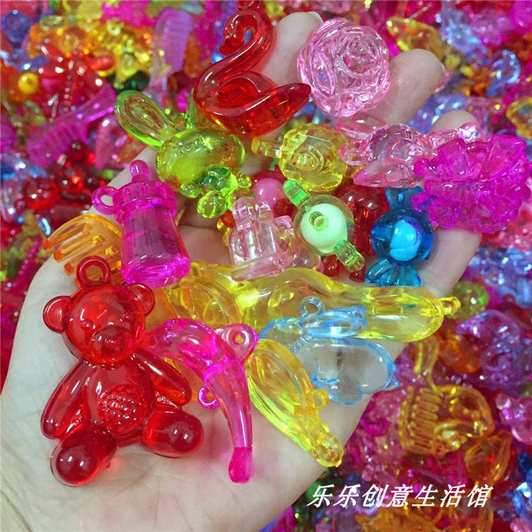 Colorful Imitation Crystal Acrylic Diamond Precious Stones Children Beads Toys No Holes Cartoon Animal Styling Suit Collection