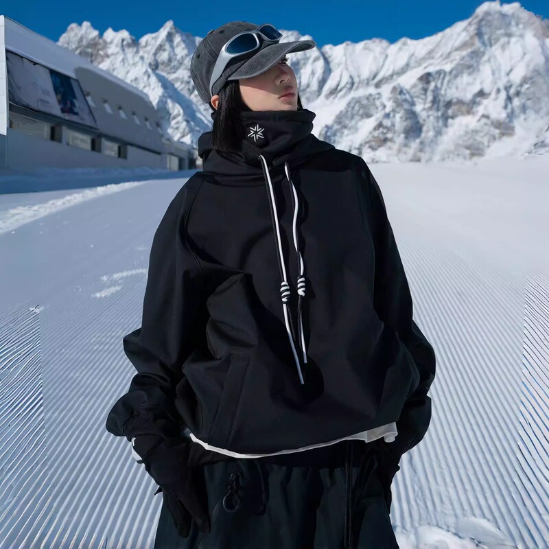 Ski Jacket Wang Xingyue Same Style Sweatshirt Detachable Pullover Snowboard Jacket for Men and Women Windproof Waterproof Warm